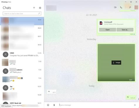 whatsapp beta para windows 10